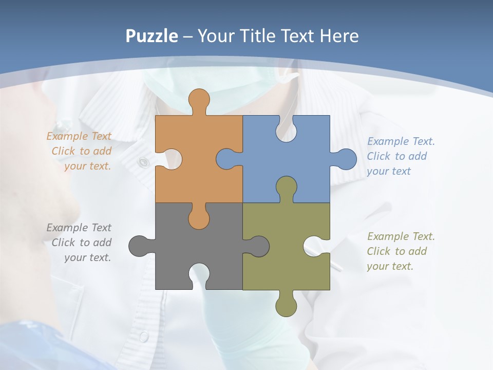 Clinic Caucasian Mask PowerPoint Template