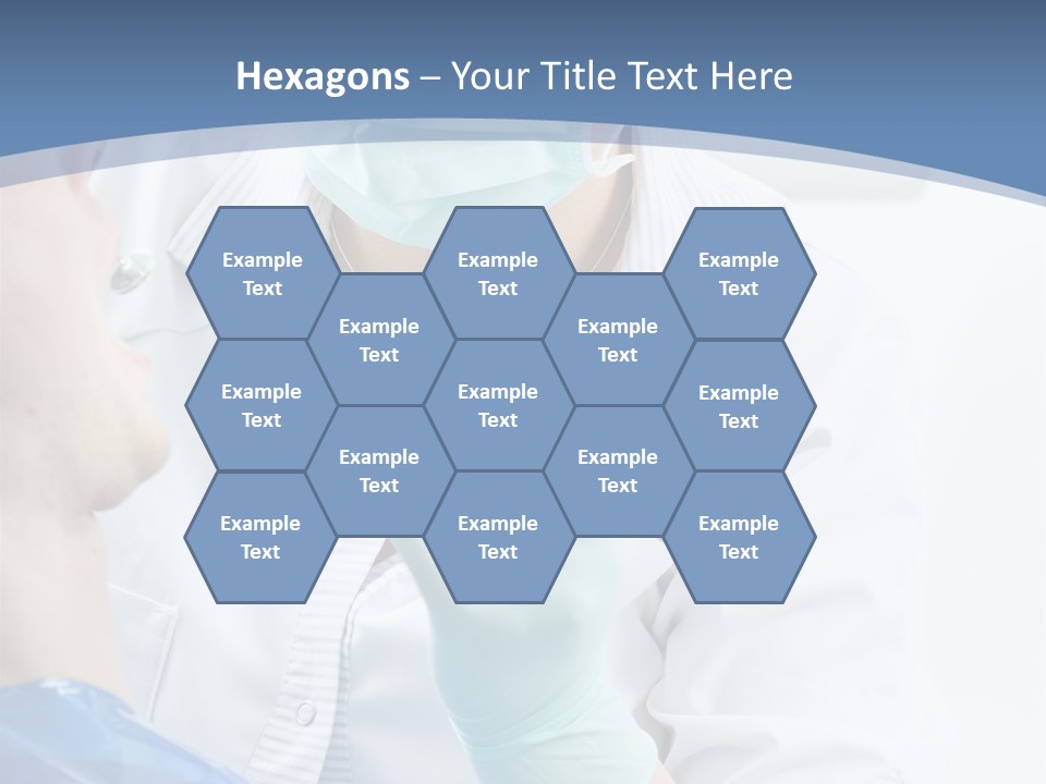 Clinic Caucasian Mask PowerPoint Template