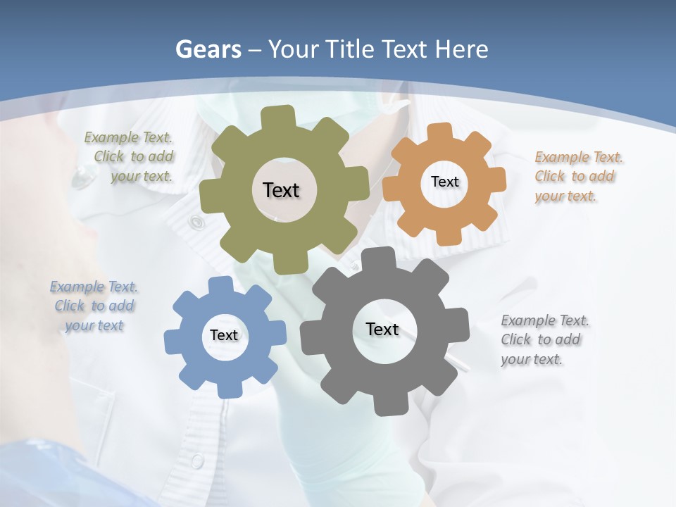 Clinic Caucasian Mask PowerPoint Template