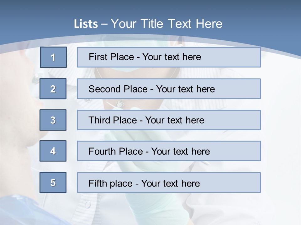 Clinic Caucasian Mask PowerPoint Template