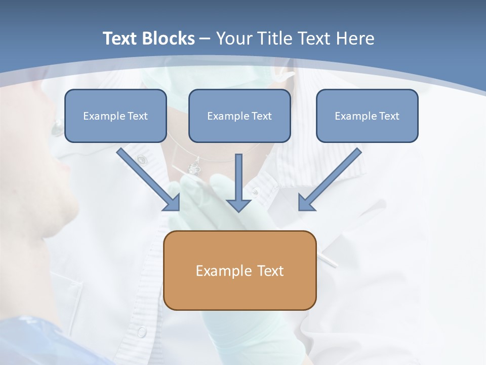 Clinic Caucasian Mask PowerPoint Template