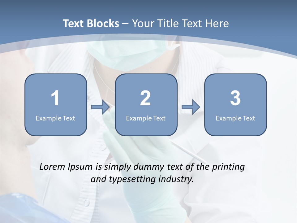 Clinic Caucasian Mask PowerPoint Template