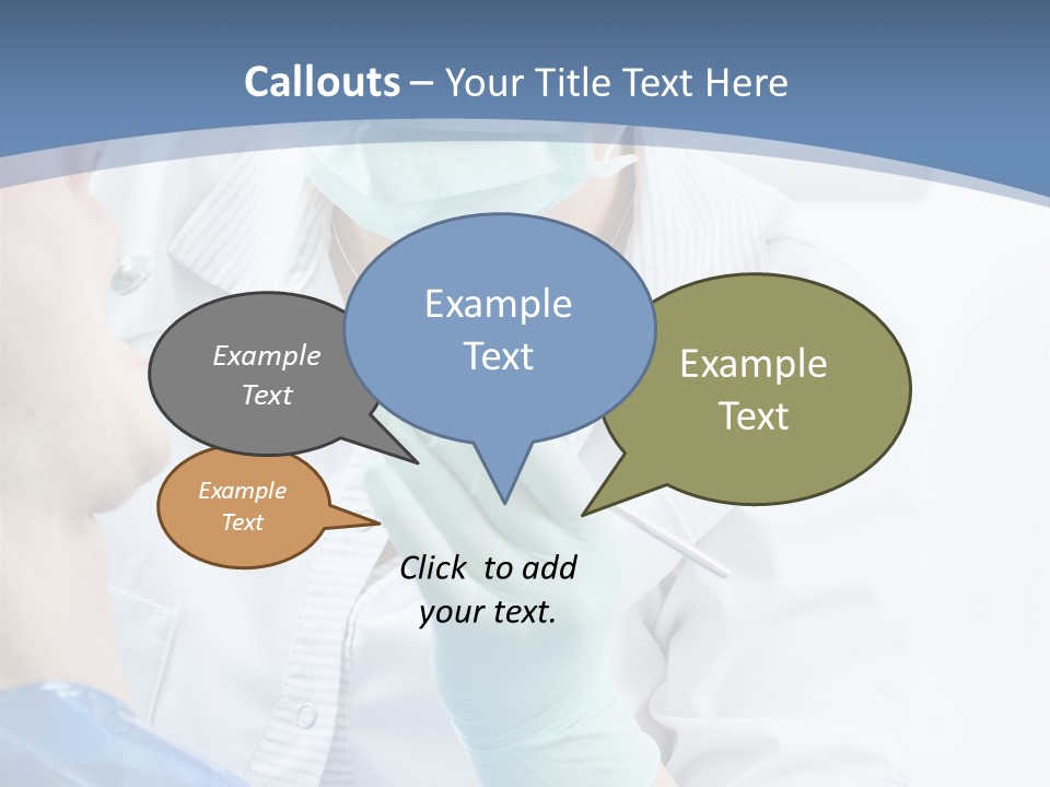 Clinic Caucasian Mask PowerPoint Template