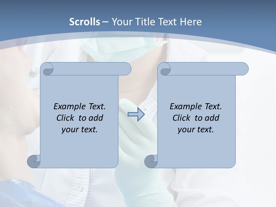 Clinic Caucasian Mask PowerPoint Template