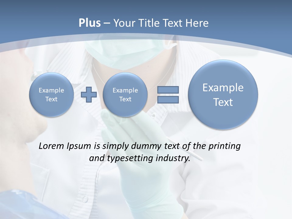 Clinic Caucasian Mask PowerPoint Template