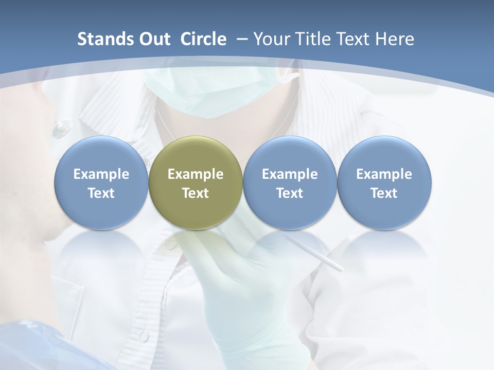 Clinic Caucasian Mask PowerPoint Template