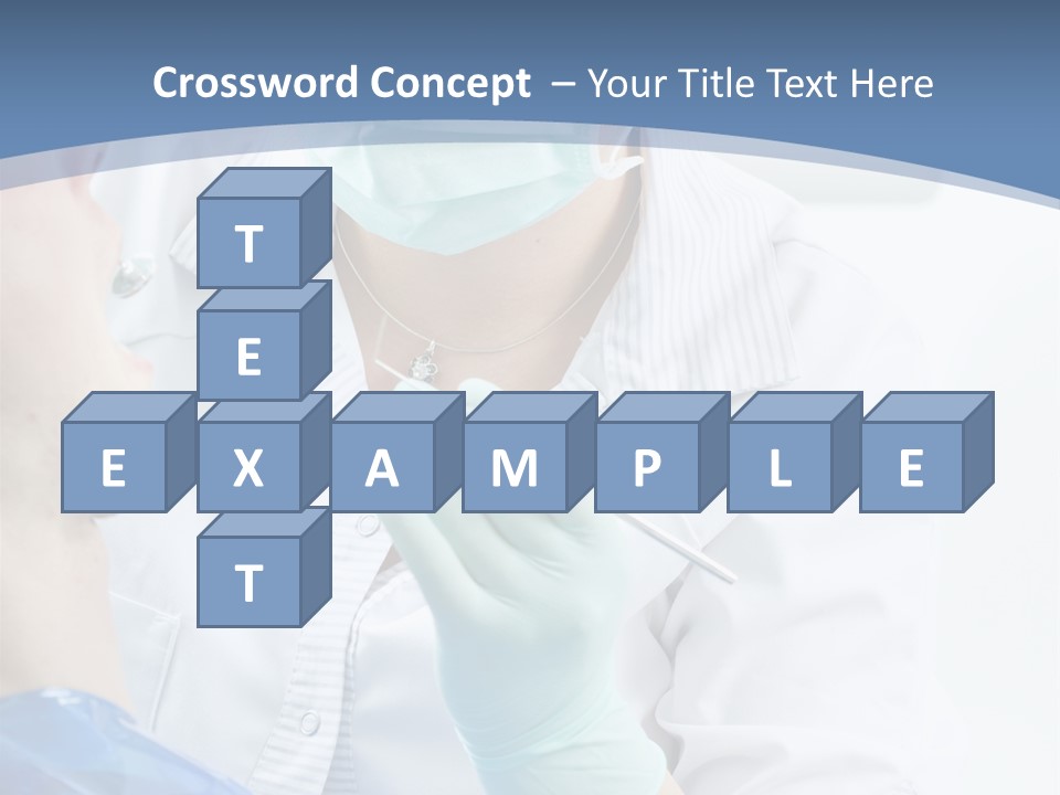 Clinic Caucasian Mask PowerPoint Template