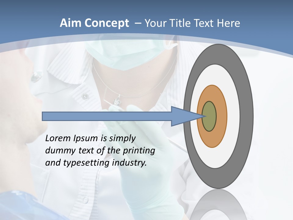 Clinic Caucasian Mask PowerPoint Template