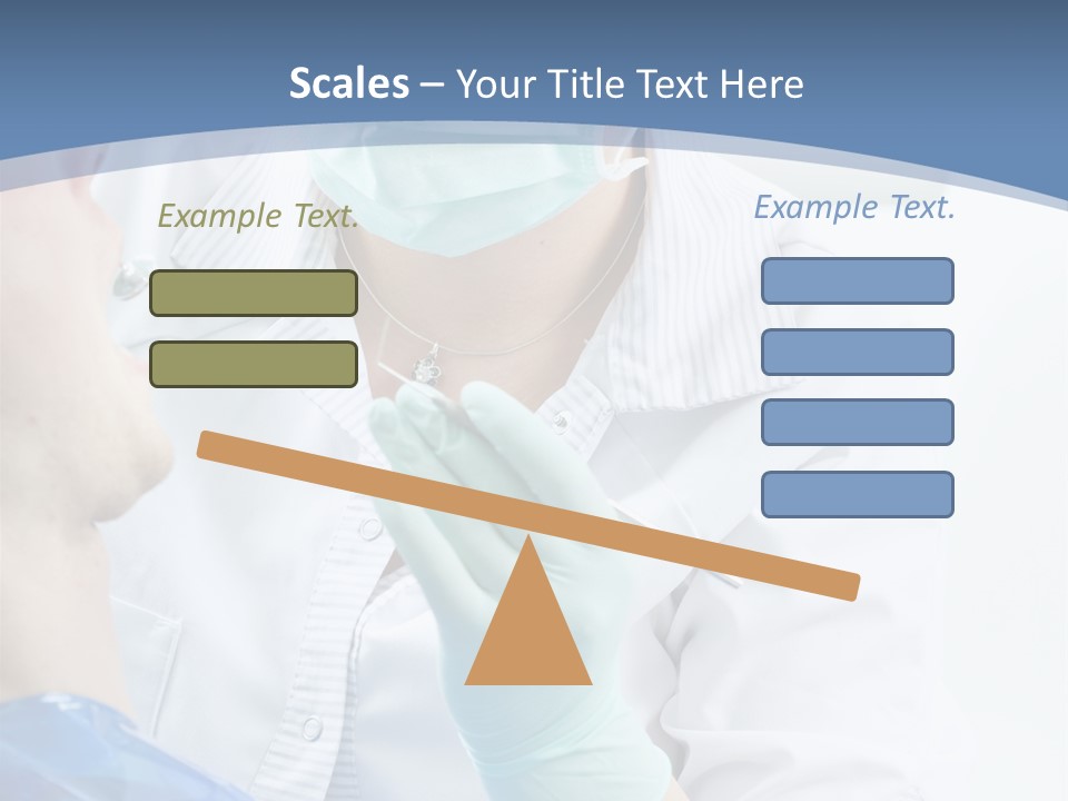 Clinic Caucasian Mask PowerPoint Template