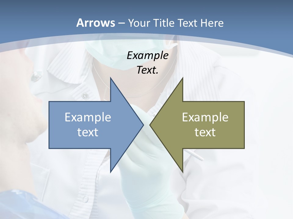 Clinic Caucasian Mask PowerPoint Template