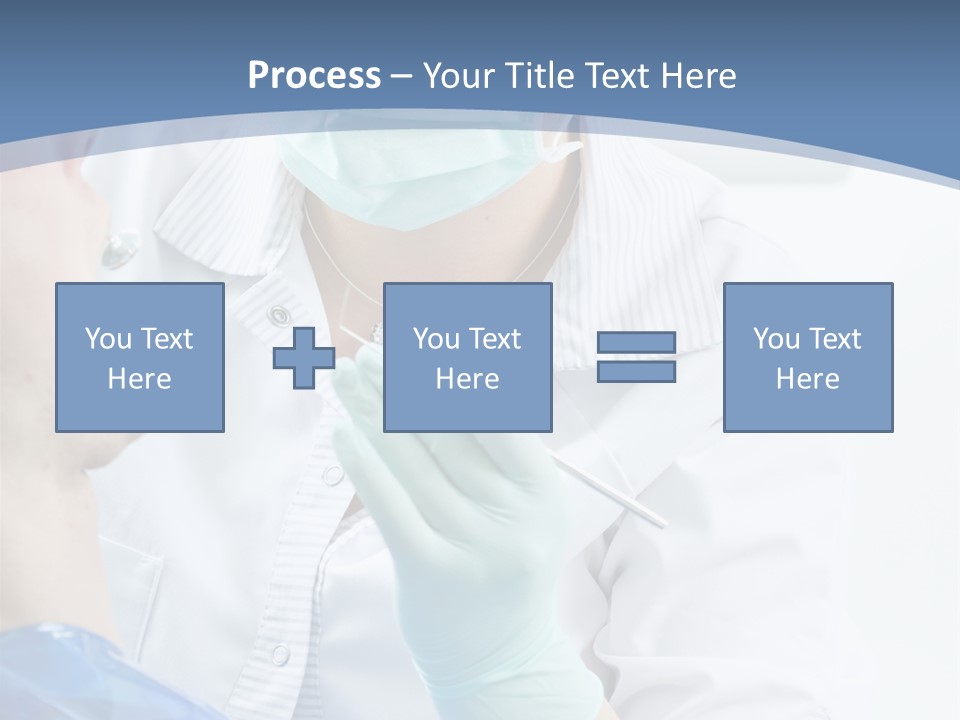 Clinic Caucasian Mask PowerPoint Template