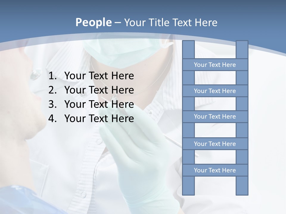 Clinic Caucasian Mask PowerPoint Template