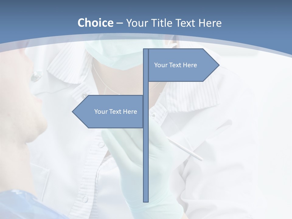 Clinic Caucasian Mask PowerPoint Template