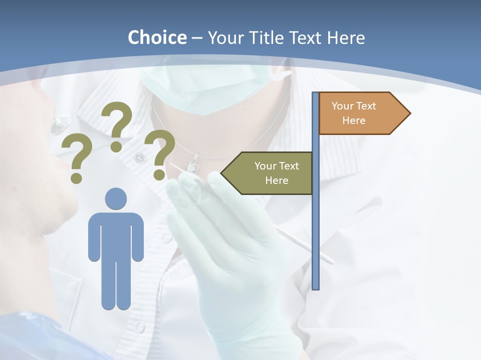 Clinic Caucasian Mask PowerPoint Template