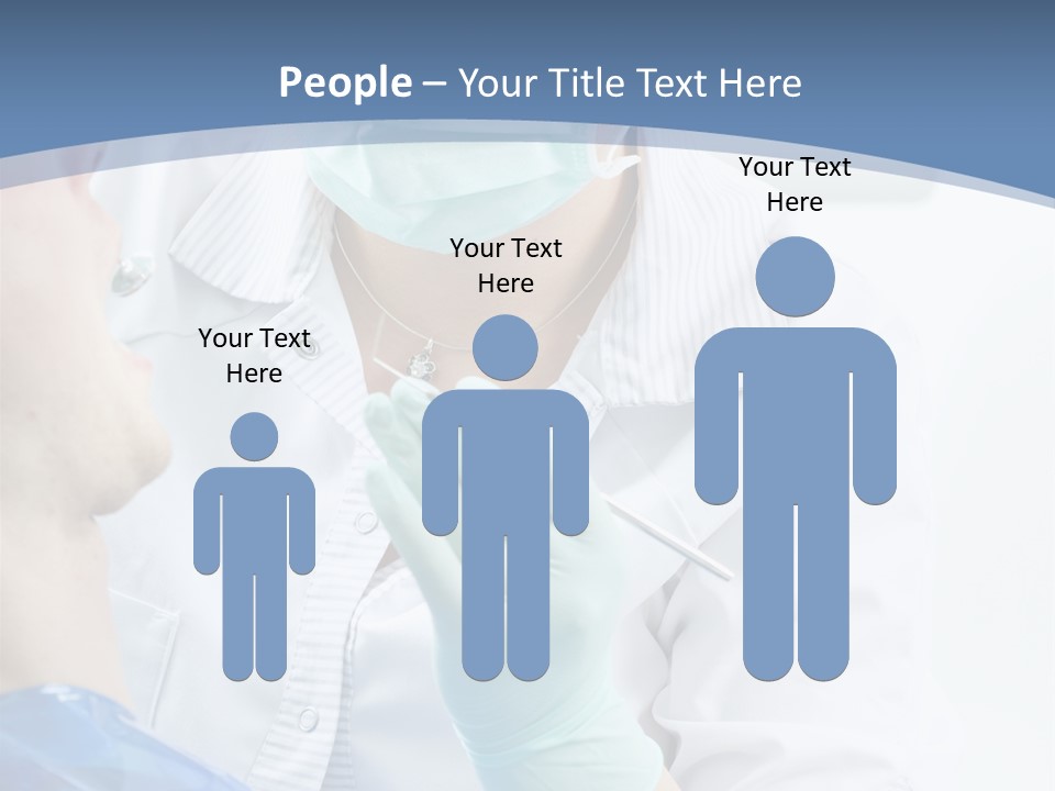 Clinic Caucasian Mask PowerPoint Template