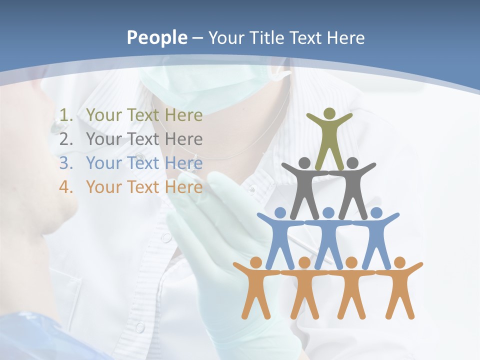 Clinic Caucasian Mask PowerPoint Template