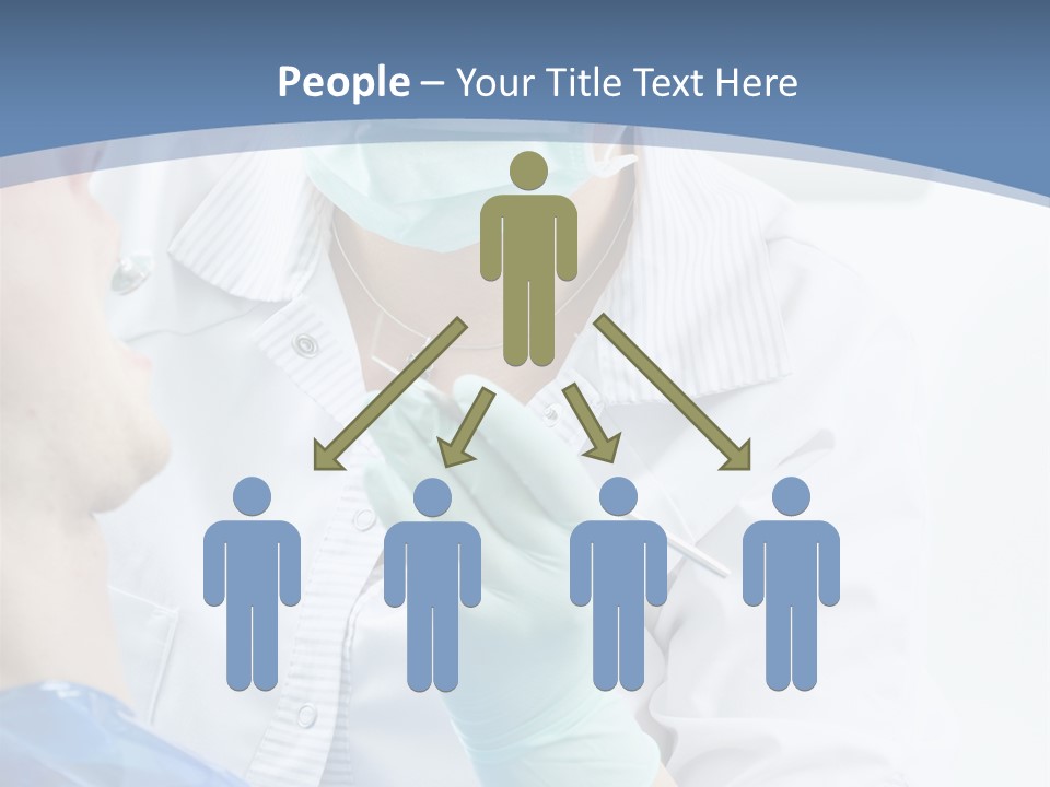 Clinic Caucasian Mask PowerPoint Template