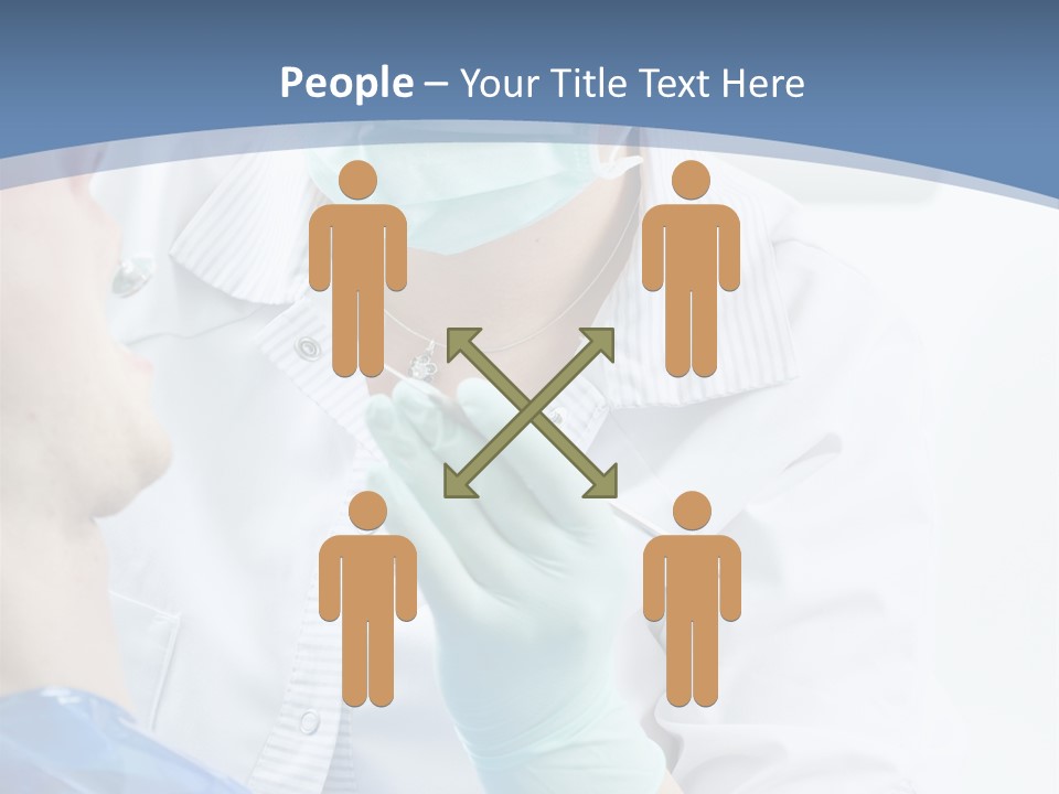 Clinic Caucasian Mask PowerPoint Template