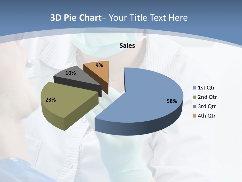 Clinic Caucasian Mask PowerPoint Template