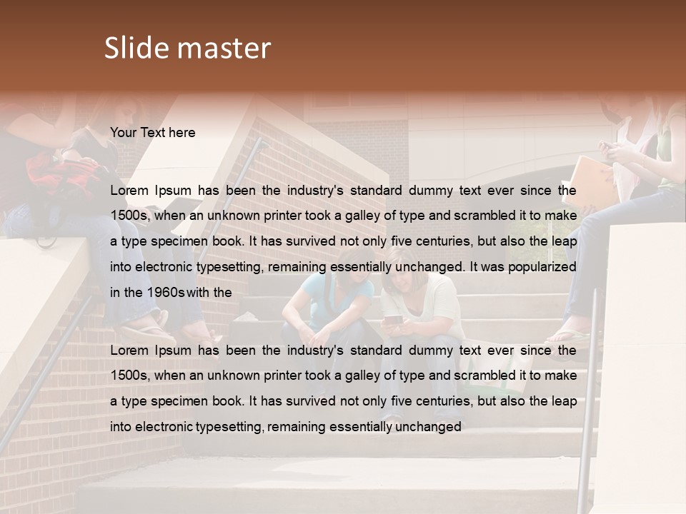 Teen Laptop Studying PowerPoint Template