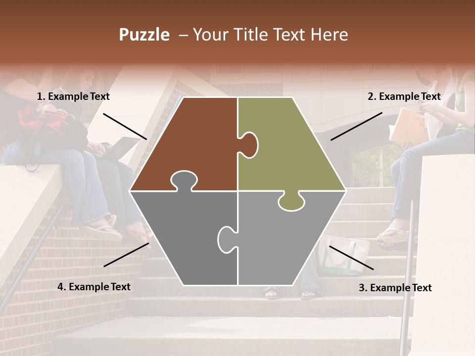 Teen Laptop Studying PowerPoint Template