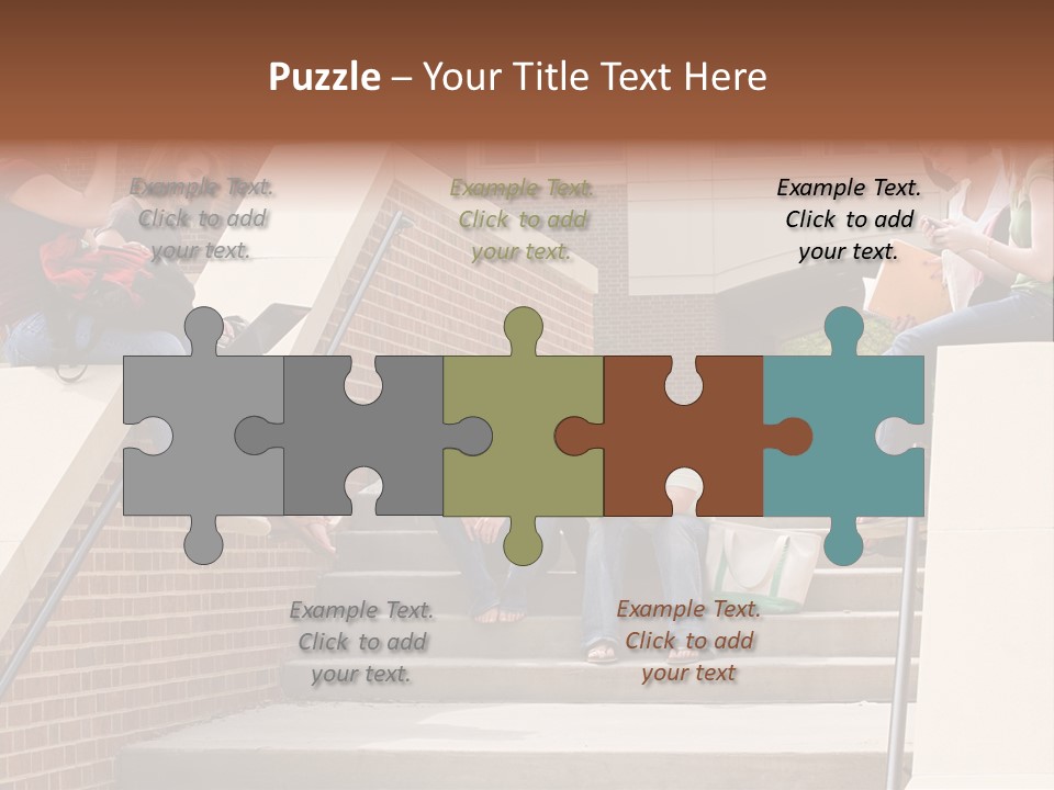 Teen Laptop Studying PowerPoint Template