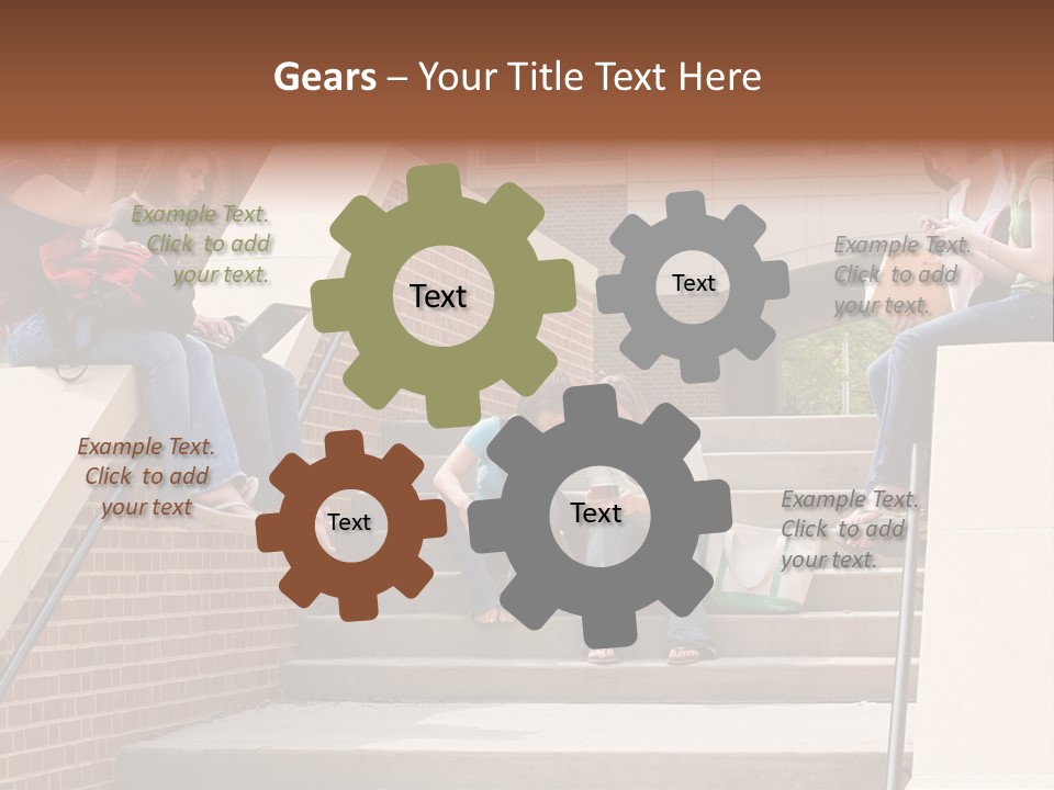 Teen Laptop Studying PowerPoint Template