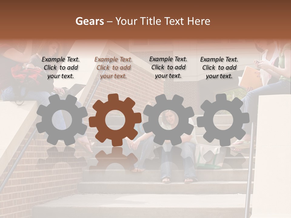 Teen Laptop Studying PowerPoint Template