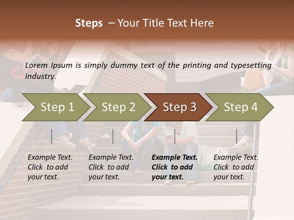 Teen Laptop Studying PowerPoint Template
