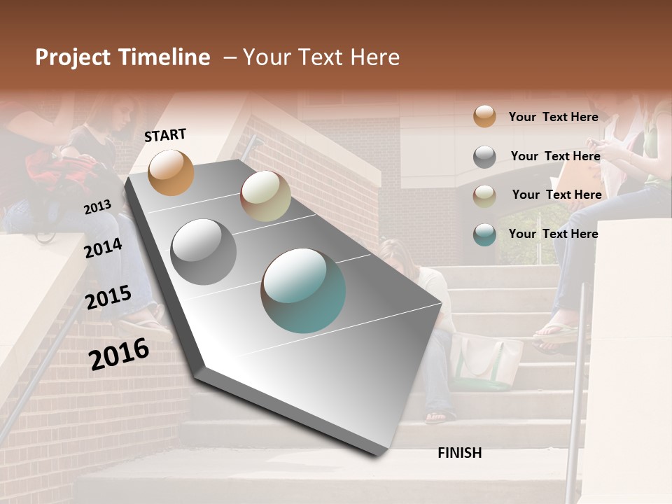 Teen Laptop Studying PowerPoint Template