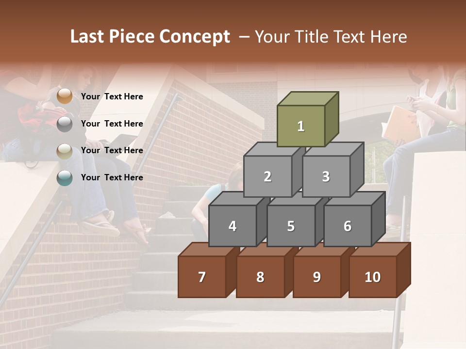 Teen Laptop Studying PowerPoint Template