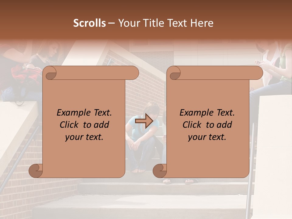 Teen Laptop Studying PowerPoint Template