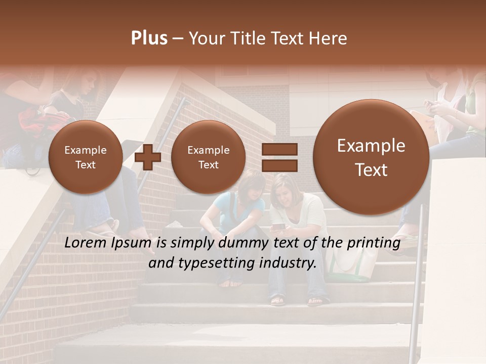 Teen Laptop Studying PowerPoint Template
