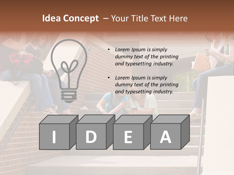 Teen Laptop Studying PowerPoint Template