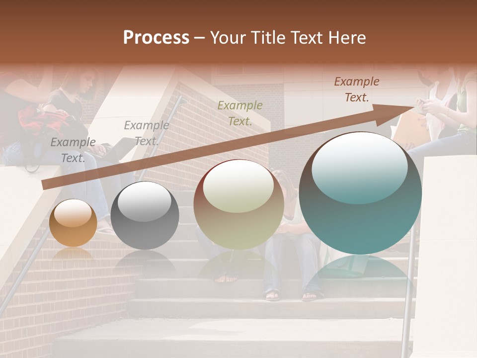 Teen Laptop Studying PowerPoint Template