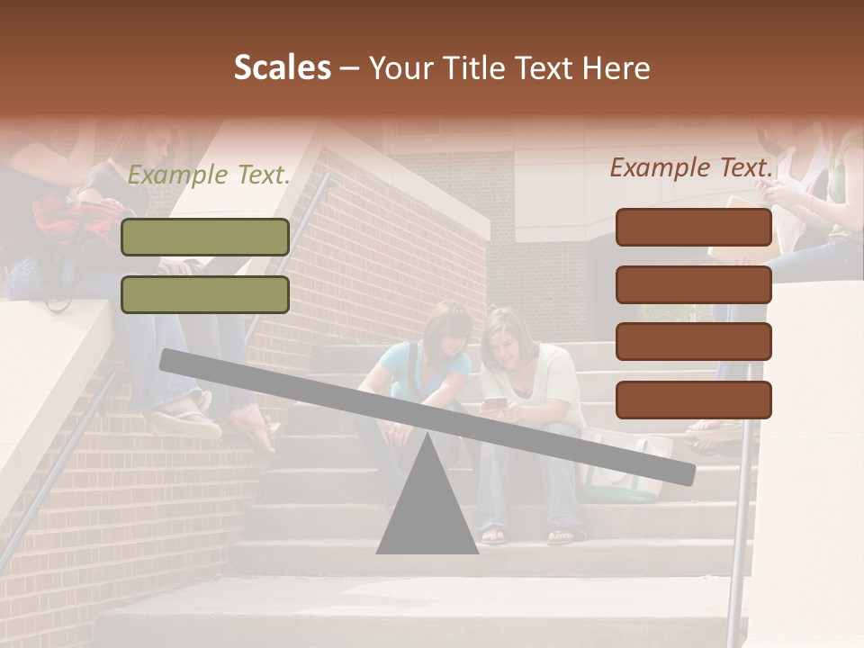 Teen Laptop Studying PowerPoint Template