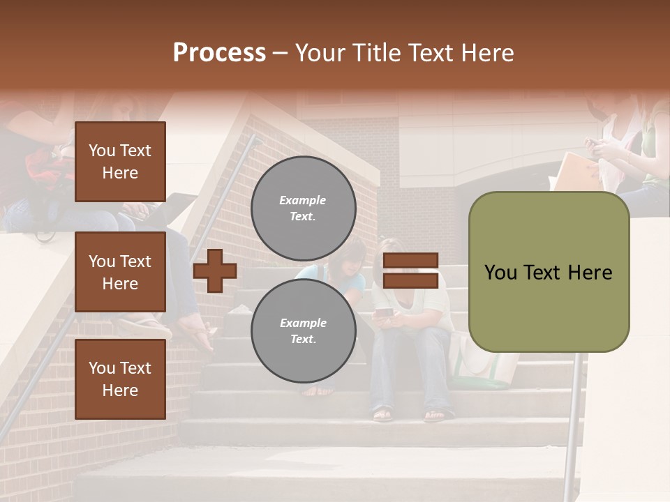 Teen Laptop Studying PowerPoint Template
