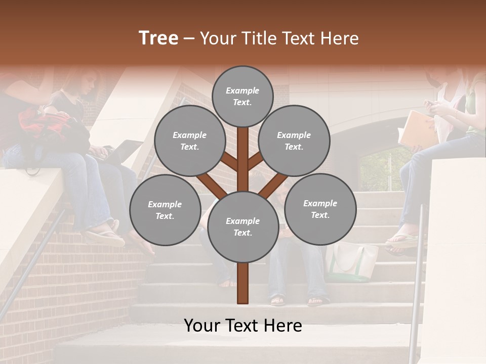 Teen Laptop Studying PowerPoint Template