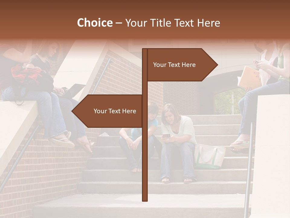 Teen Laptop Studying PowerPoint Template