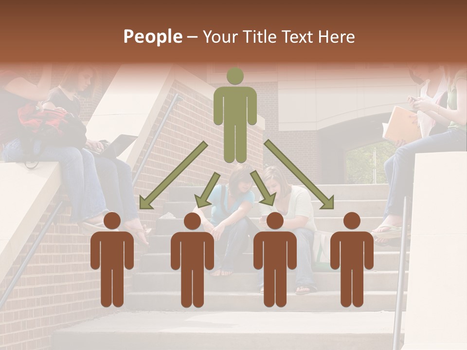 Teen Laptop Studying PowerPoint Template