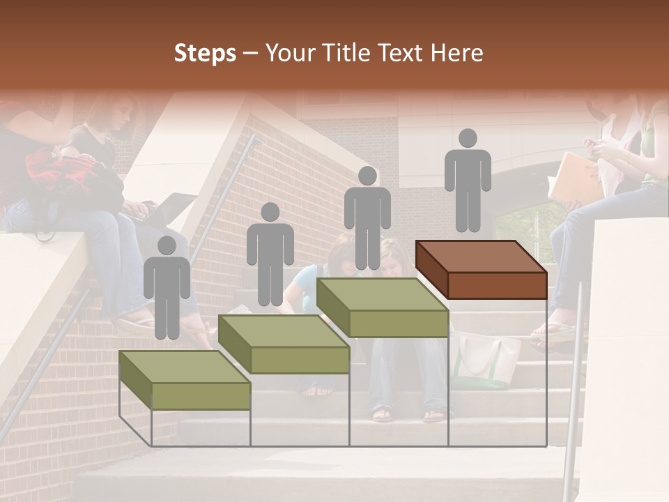 Teen Laptop Studying PowerPoint Template