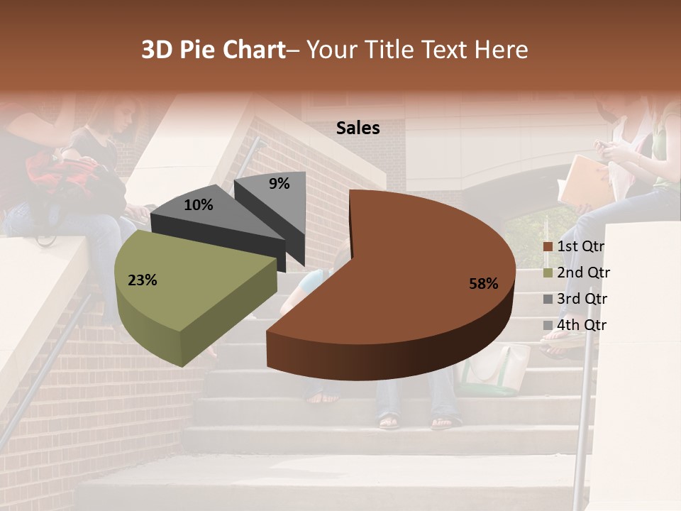 Teen Laptop Studying PowerPoint Template