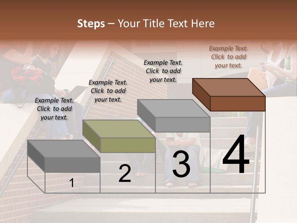 Teen Laptop Studying PowerPoint Template