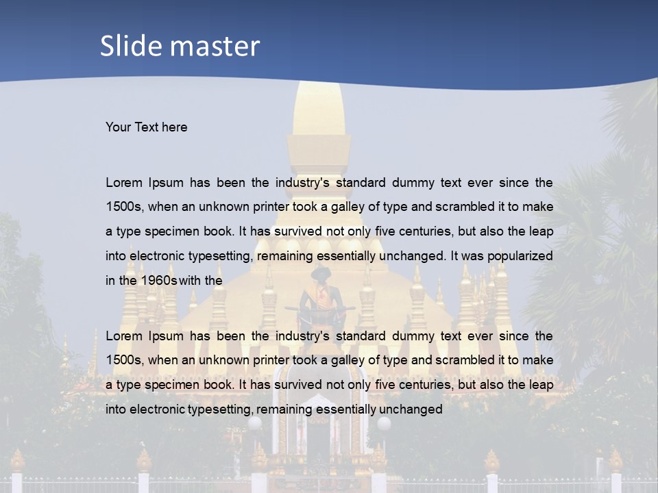 Stupa Plant Laos PowerPoint Template