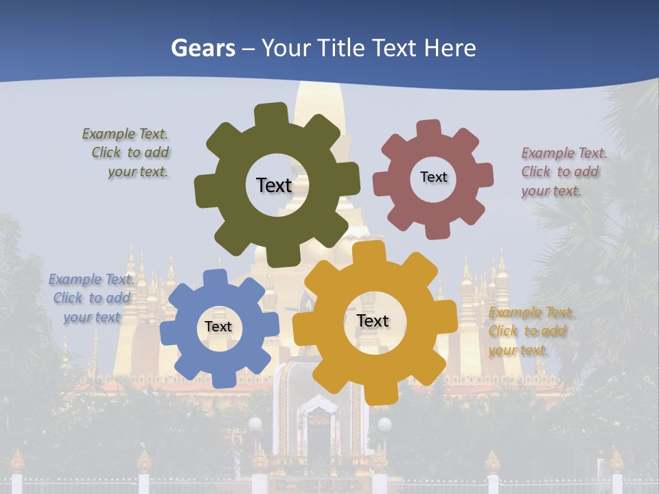 Stupa Plant Laos PowerPoint Template