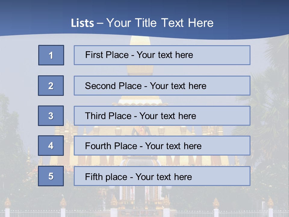 Stupa Plant Laos PowerPoint Template