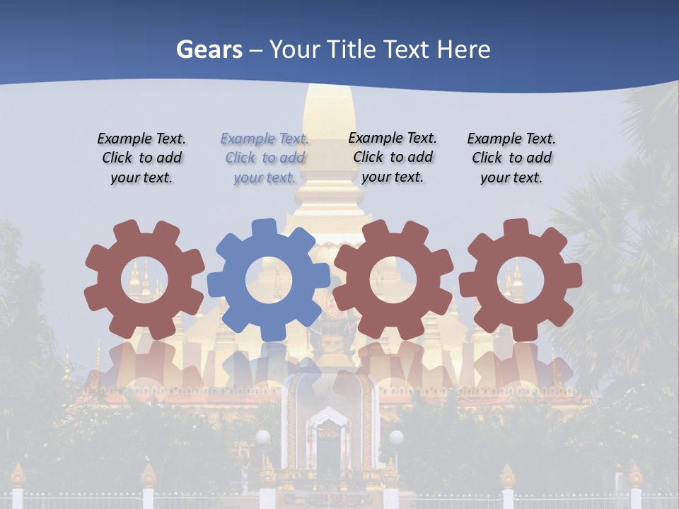 Stupa Plant Laos PowerPoint Template