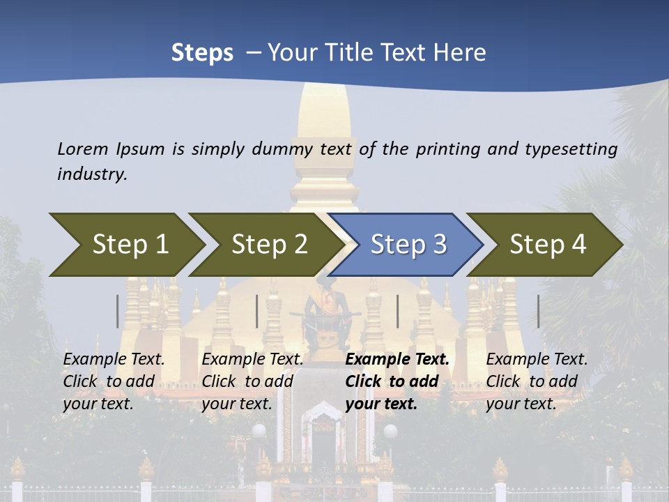 Stupa Plant Laos PowerPoint Template