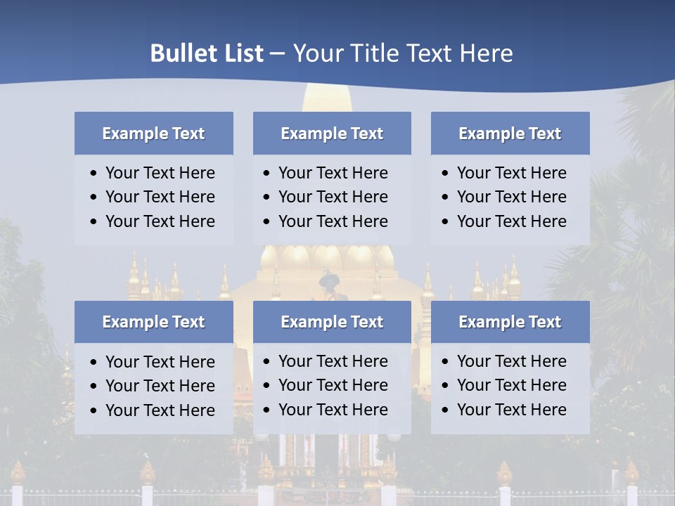Stupa Plant Laos PowerPoint Template