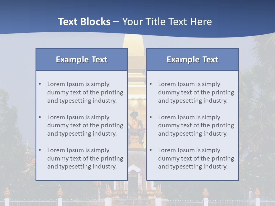 Stupa Plant Laos PowerPoint Template